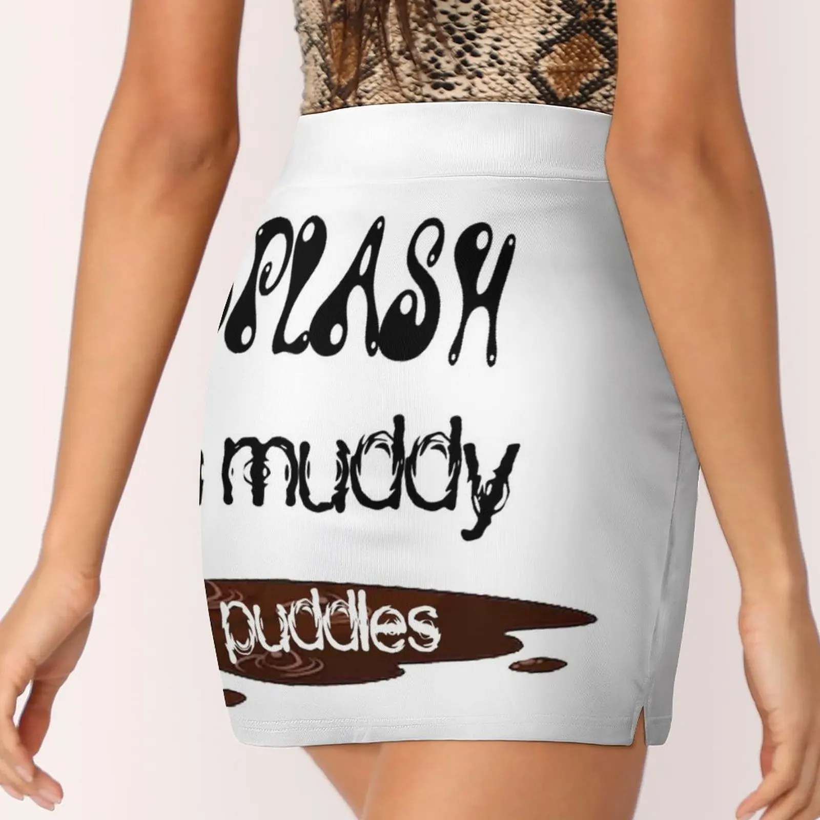 Splash in muddy puddles Mini Skirt women's clothing summer 2025 novelties luxury women's skirt