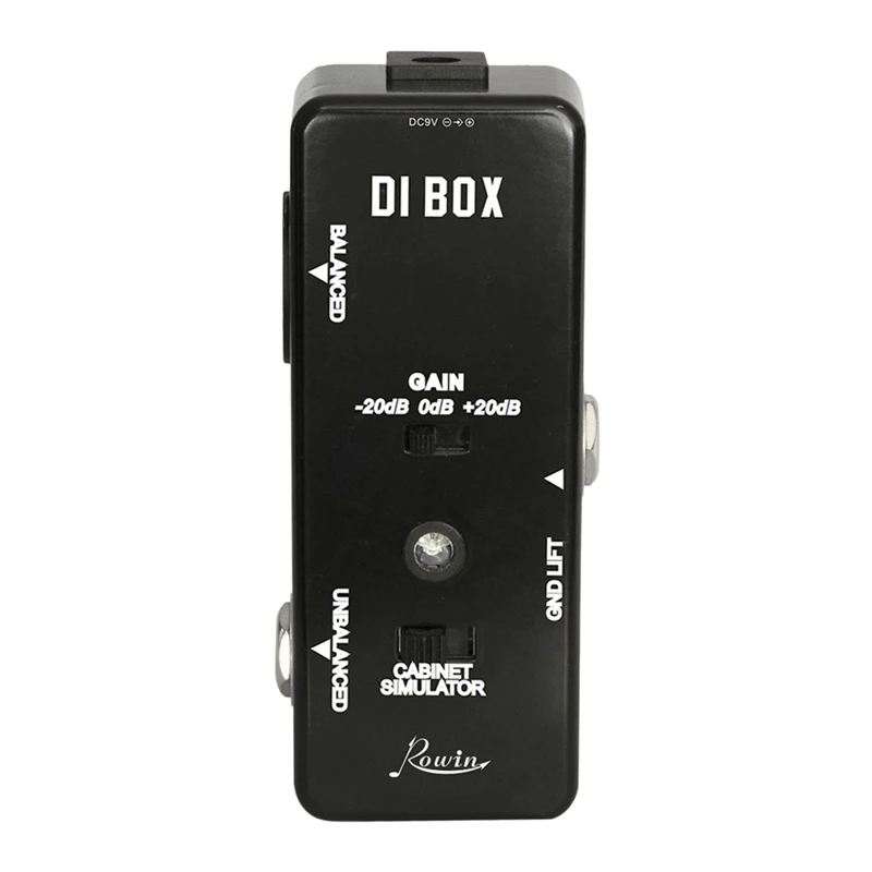 Rowin Di Box LEF-331 Micro-Di Met Taxi Sim En Gain Gitaar Effect Pedaal True Bypass