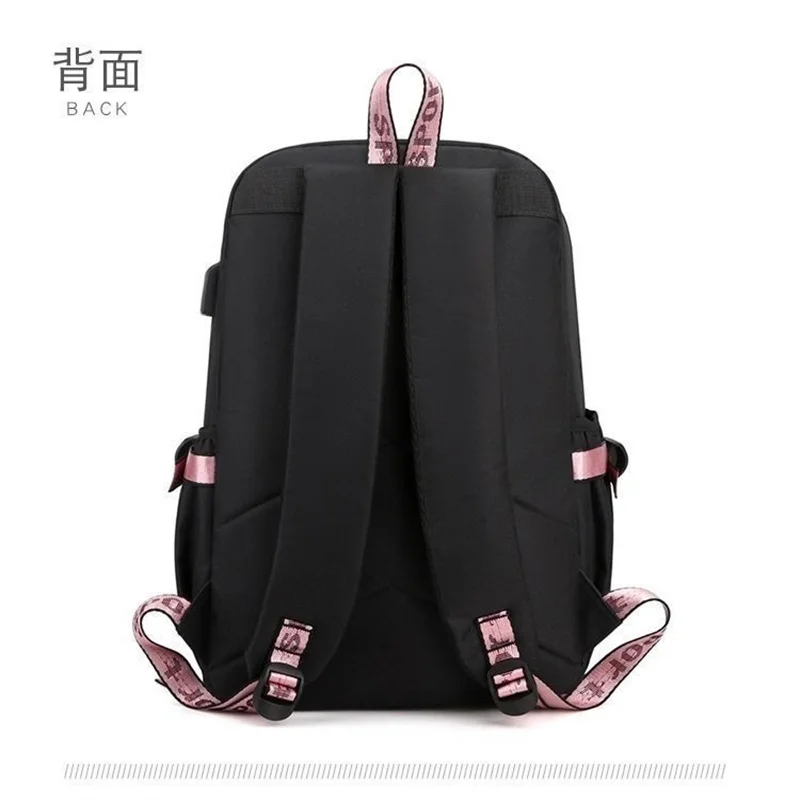 OSHI NO KO Mochila Dos Desenhos Animados, Mochila Adolescente, Meninas, Meninos, Porta de Carga USB, Ombro, Bolsa para Laptop, Ao ar livre, Viagem, Moda