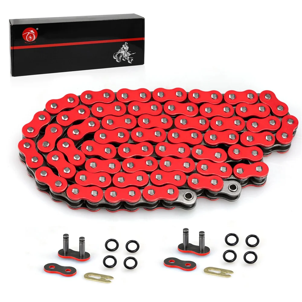 

Heavy Duty O-Ring Drive Chain (Red) for Yamaha Warrior 350 Raptor 350 700 700R YFZ450 YFZ450R XT250 XT550 YZ100 Outlaw 450 525