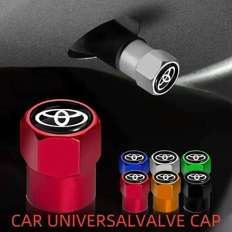 4 Peças de Capas Decorativas de Metal para Rodas de Carro para Toyota Corolla CHR Hilux Land Cruiser Prius Supra Rav4 Prado Camry
