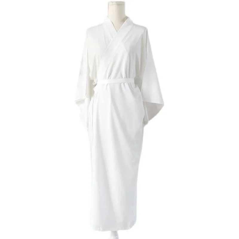 White Black Long Dress Undergarment for Japanese Kimono & Yukata,  Long Hada‑juban Kimono Liner Base Shirt for Daily Wear