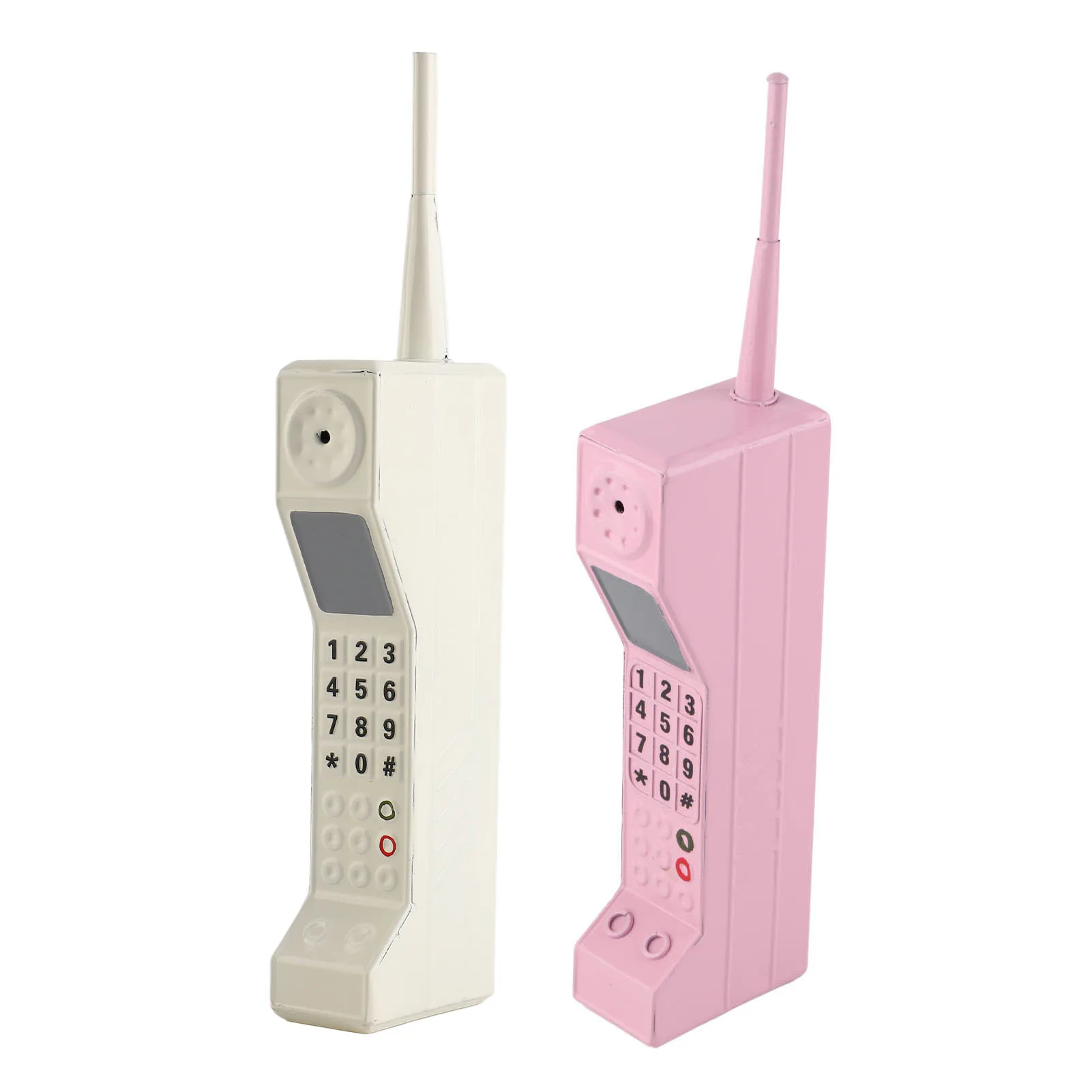 Retro Cell Phone Ornament Iron Lightweight Vivid Decorative Colorfast Vintage Cellular Model for Home Decor Photography Props