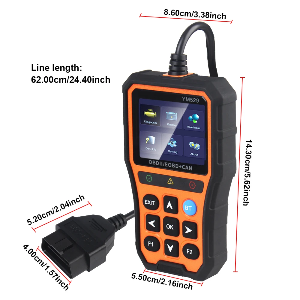 OBD2 Scanner Automotive Diagnostic Scanner Professional OBD2 Engine Code Reader Battery Life Check and Evaluation