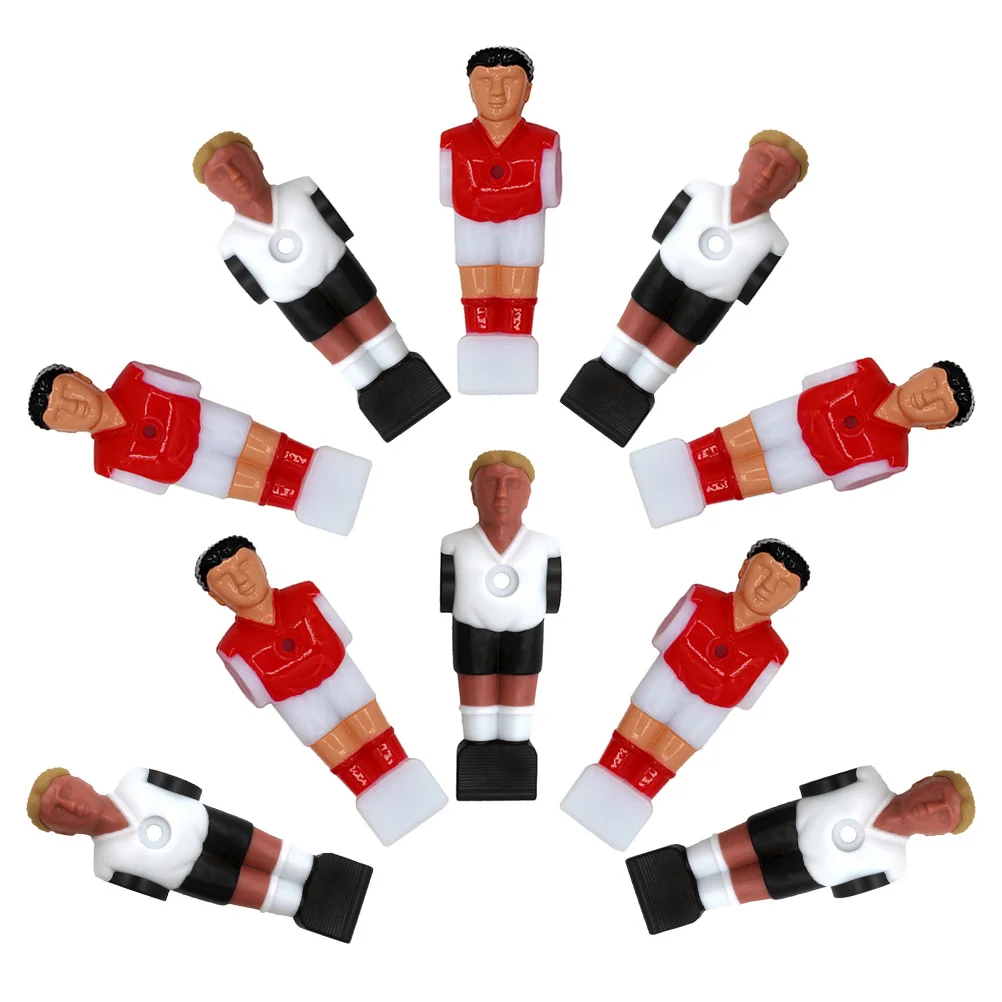 

10 Pcs Foosball Player Dolls Athletes Replacement Soccer Football Action Figures Toys Mini Statue White Table Accessory Desk