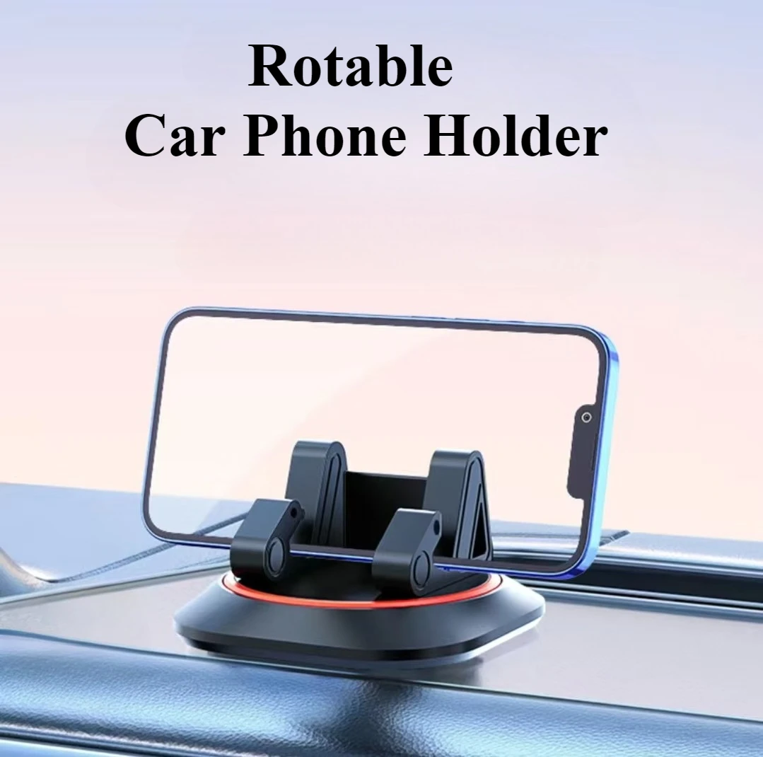 Anti Slip Adjustable Car Phone Stand For iPhone 16 15 Huawei 360 Degree Rotatable Strong Adheresive Universial Cell Phone Holder