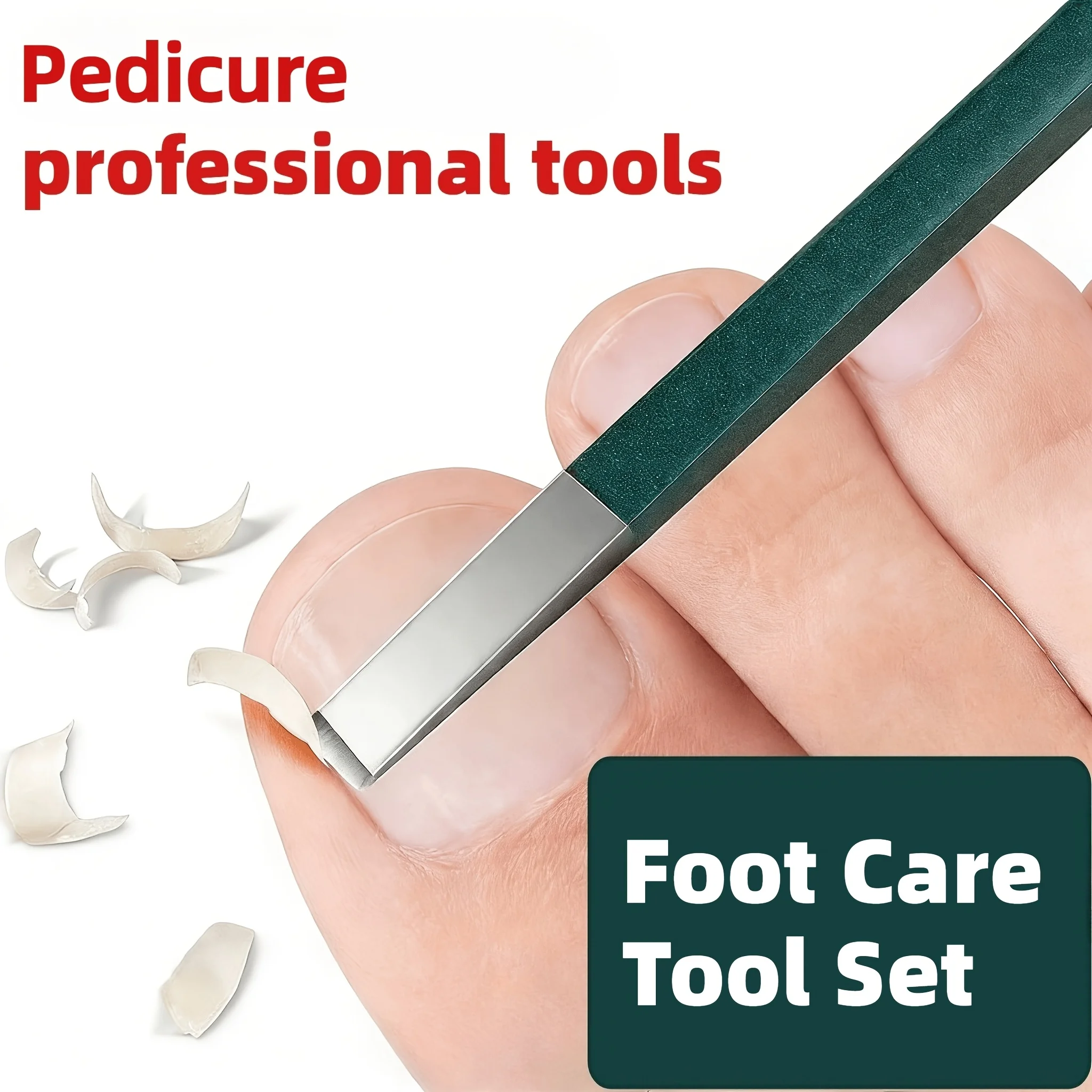 2pcs Tip Ingrown Toenail Lifter Professional Pedicure Tool For Salon Household Dead Skin Remover Essential Foot Grooming Kit