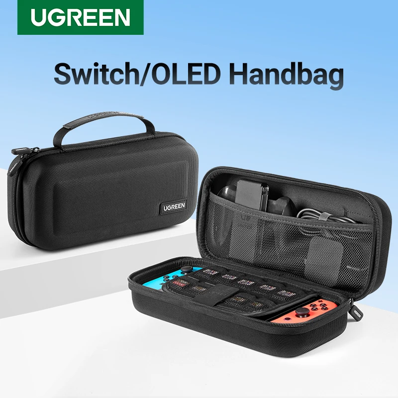 

Сумка UGREEN для хранения аксессуаров для Nintendo Switch OLED, 9 отделений для карт, защитный чехол для хранения, портативная дорожная сумка