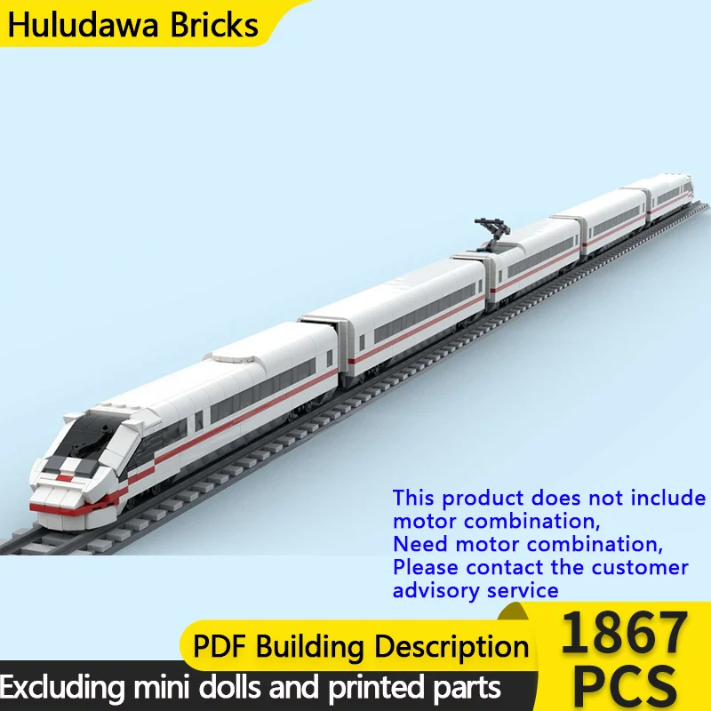 

City Car Model MOC Building Bricks German Railway ICE4 Train Modular Technology Gifts Holiday Assemble Children Toys Suit