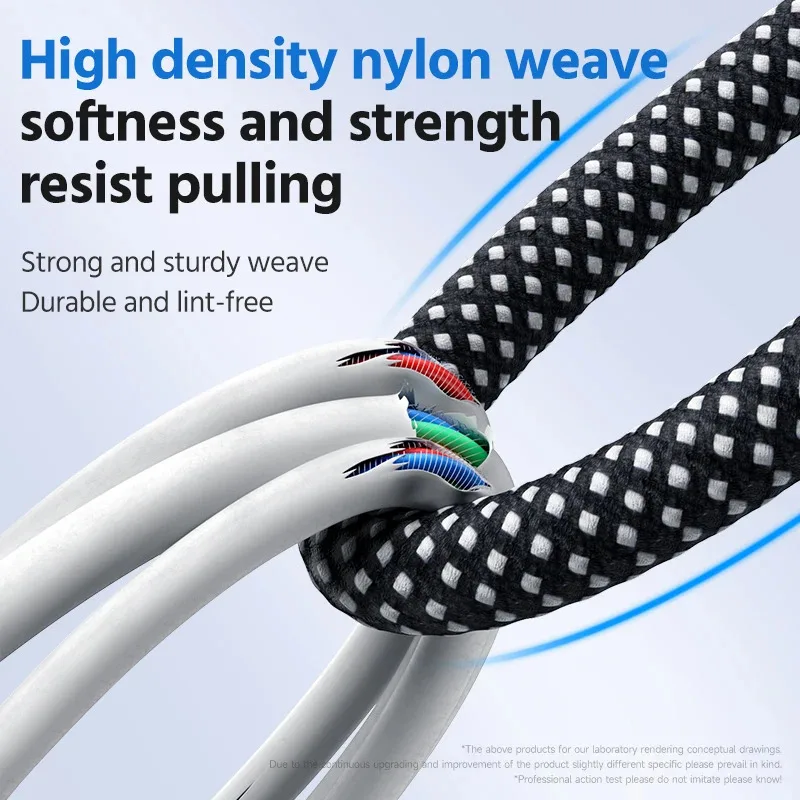 USB Type C Cable For Huawei Honor Xiaomi Samsung Super Charge 66W/100W Fast Charging USBA C Charger Data Cable Wire Cord - náhled 4