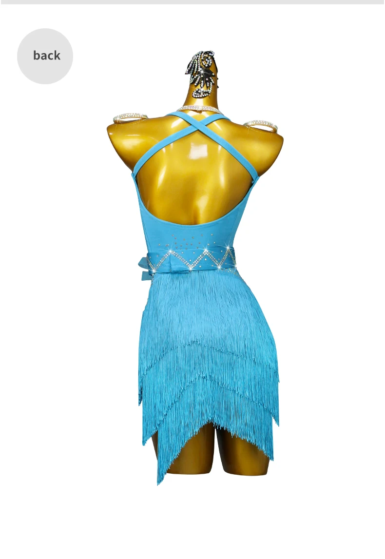 Damen Party Amerikanisches Kleid Lateinamerikanisches Tanzkostüm 2026 Neue Produkte Wettbewerbsanzug Mädchen Samba Ballsaal Bühnenkostüm Kurze Kleidung – Detail 10