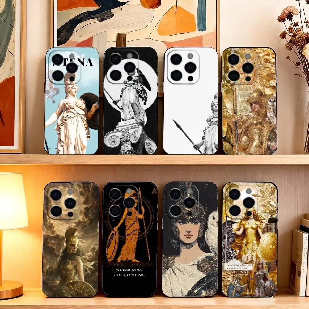 

Abstract Greek Mythology Athena Phone Case For iPhone 17, 16,15,14,13,12,11 Plus,Pro Max, Others Soft Black Cover