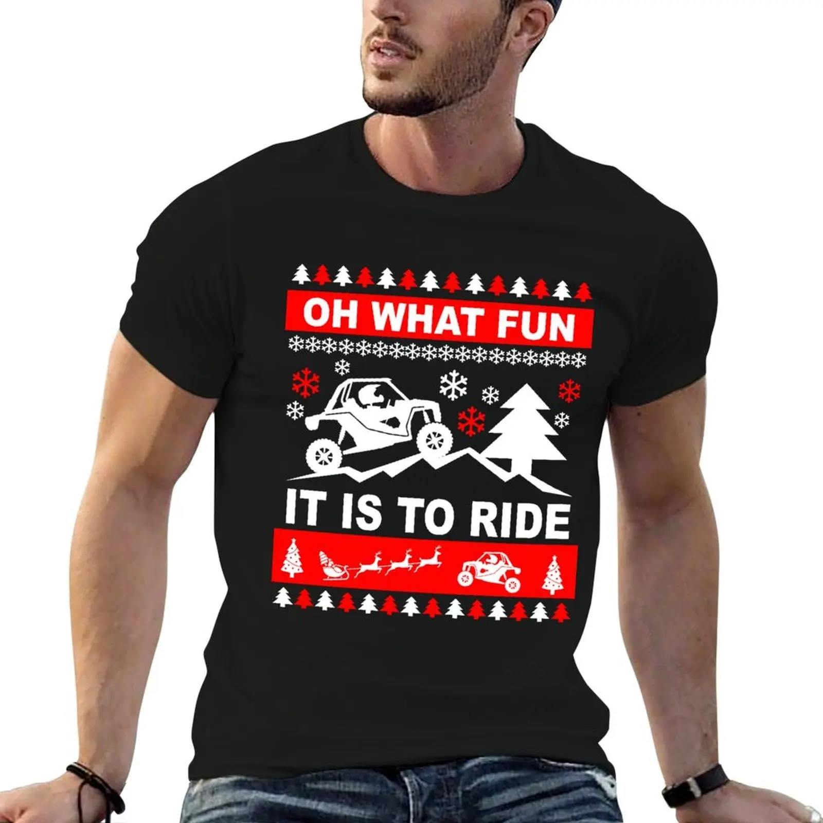 

Oh what fun it is to ride! T-Shirt man t shirt cotton high quality funny t shirts cotton anime t shirts for man T-Shirt