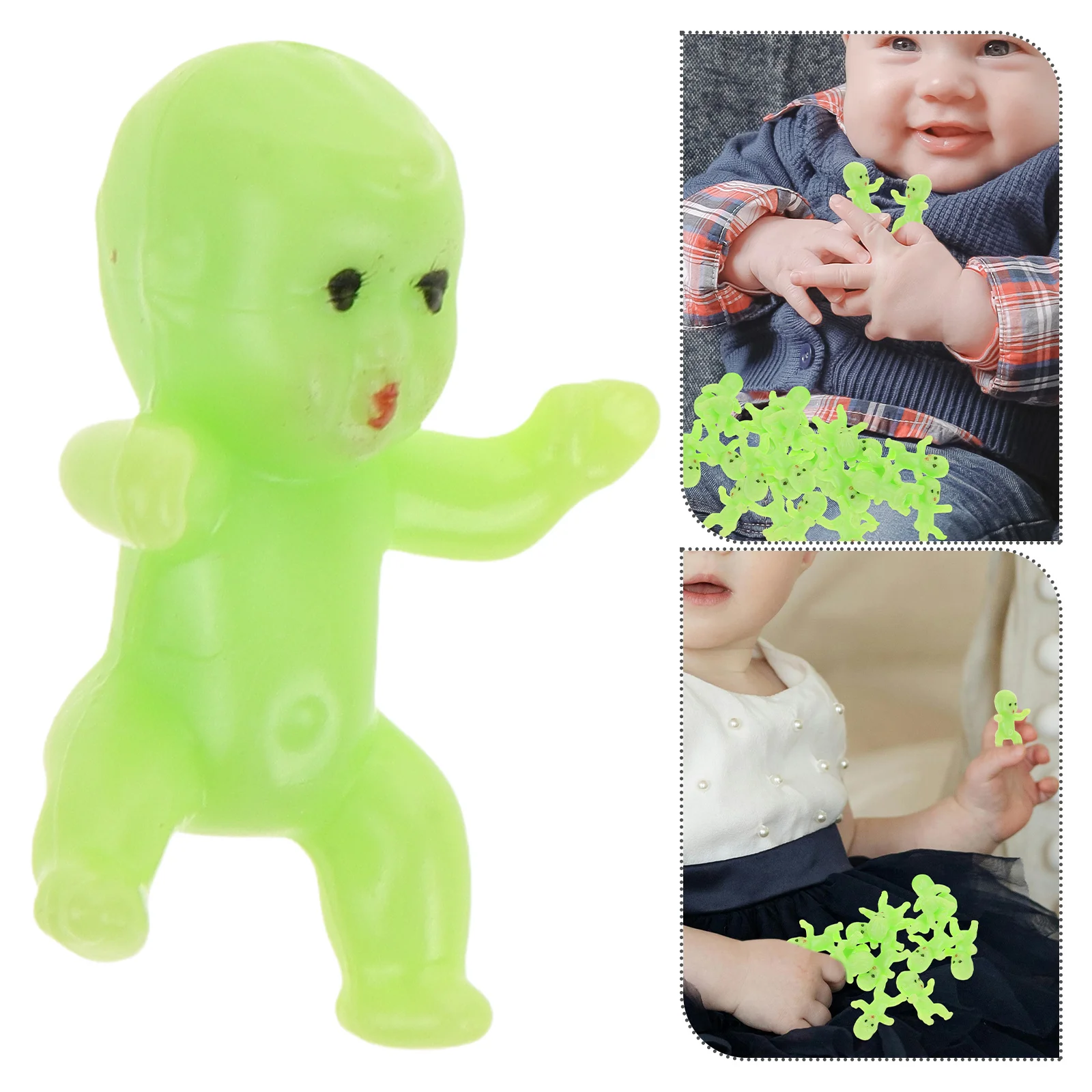 

50pcs Mini Plastic Babies Adorable Small Figurines Party Favors Cake Topper Decor For Shower Birthday Party Ice Bucket Game