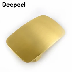 Deepeel-hebillas de cinturón de latón de 40mm de ancho para hombre, hebilla para cabeza de vaquero, Clips para cinturones, botones, accesorios para vaqueros DIY, artesanías de cuero