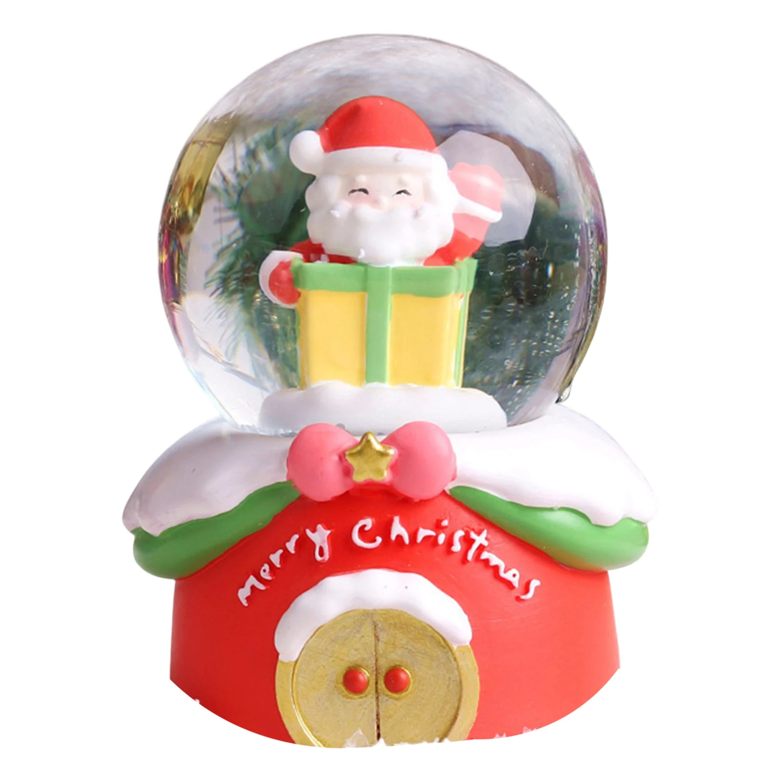 Christmas Snow Globe Ornament Create Christmas Atmosphere Resin Balls for Holiday Home Party Night