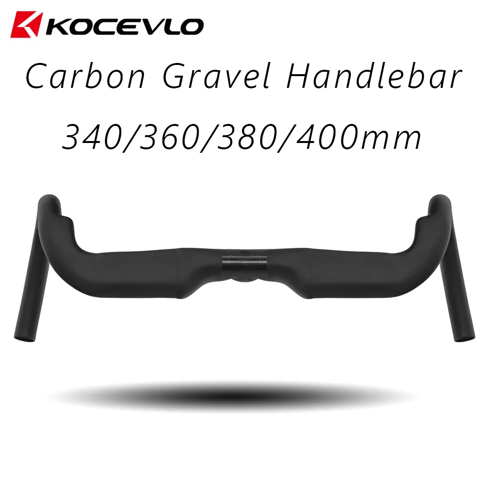 

KOCEVLO Carbon Gravel Handlebar Light Bent Racing Bicycle Internal cables road handlebar 340/360/380/400mm