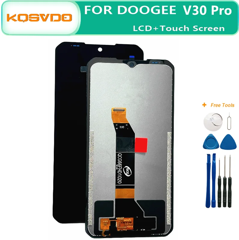 6.58' Original DOOGEE V30 Pro LCD Display and Touch Screen Digitizer Assembly Replacement for V 30 Pro V30Pro S118 LCD + Tool