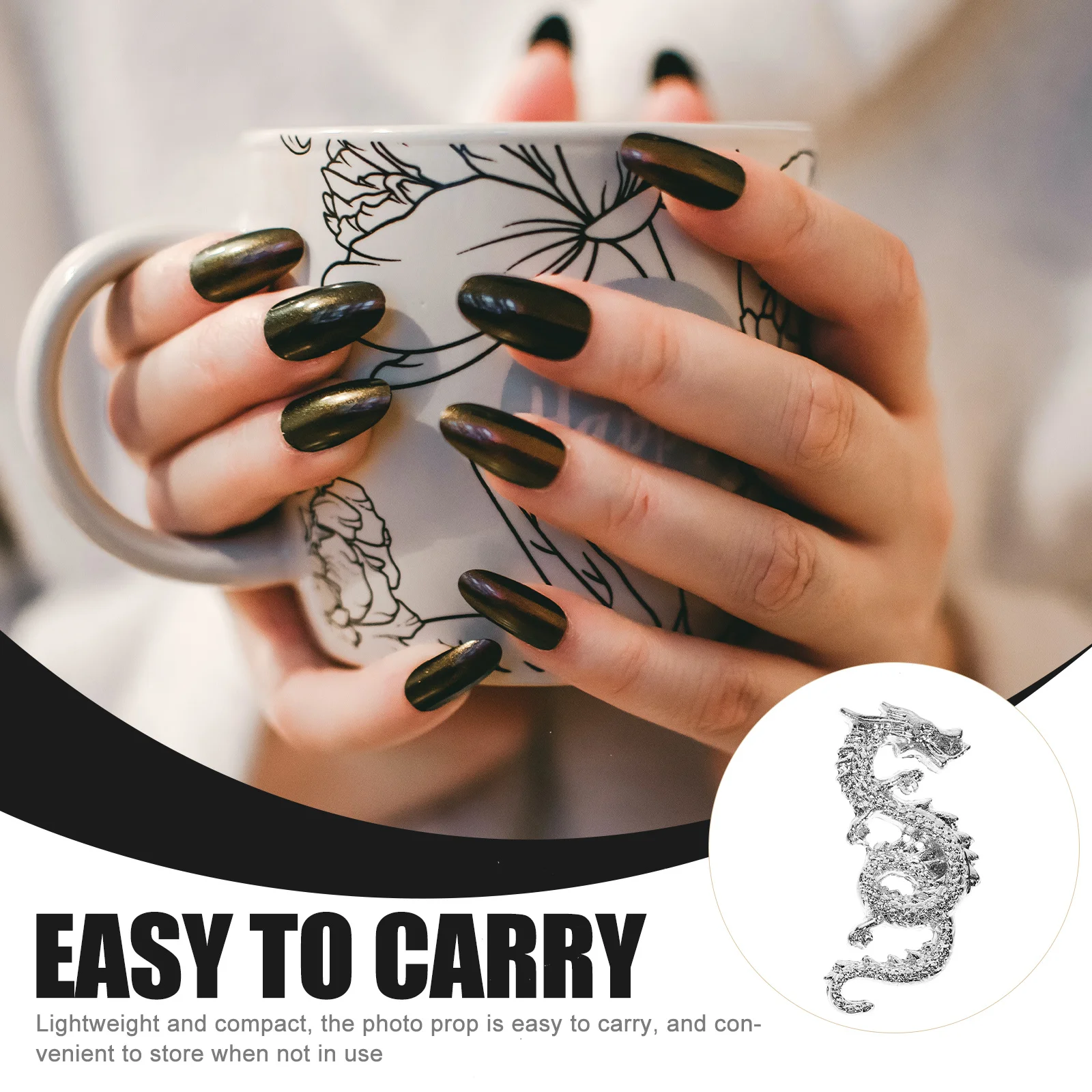 

10 Pcs Dragon Charms for Nails 3D Art Gems Rhinestones Fancy Decoration Decorations