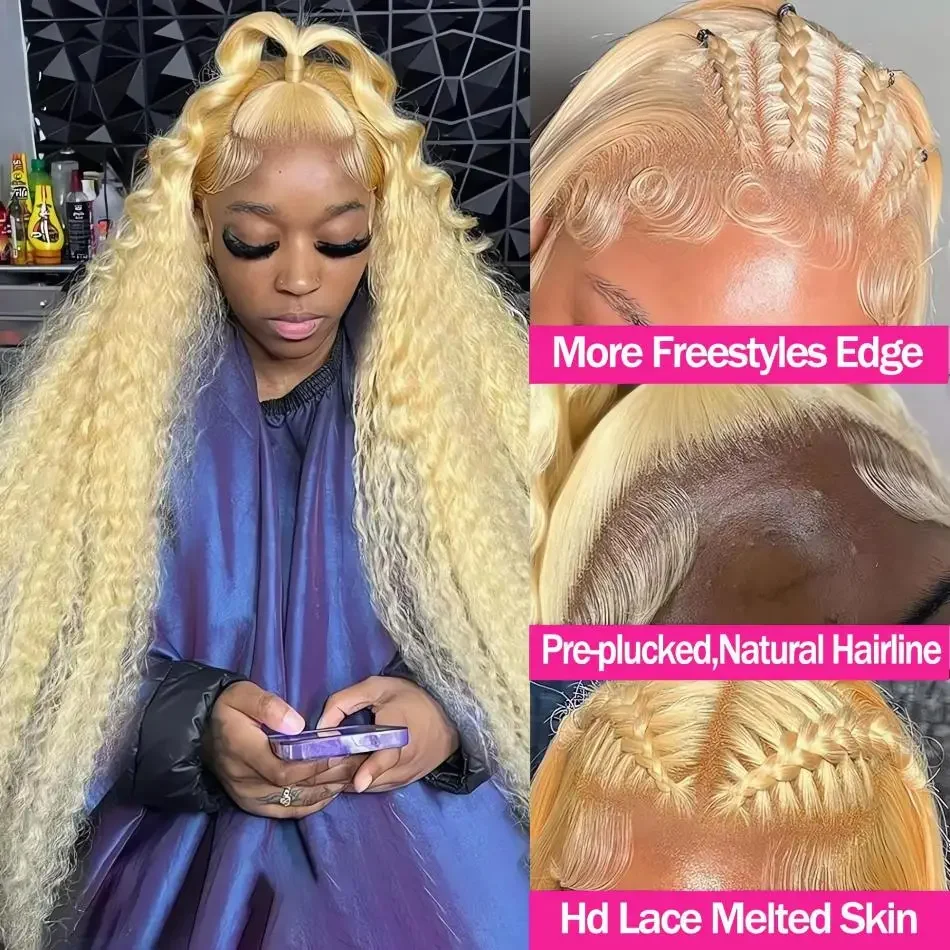 613 موجة عميقة الدانتيل الباروكات الأمامية شعر الإنسان 13X4 الدانتيل الشفاف أمامي خصلات الشعر المستعار الإنسان للمرأة 42 بوصة 200% ريمي شعر مستعار بدون صمغ