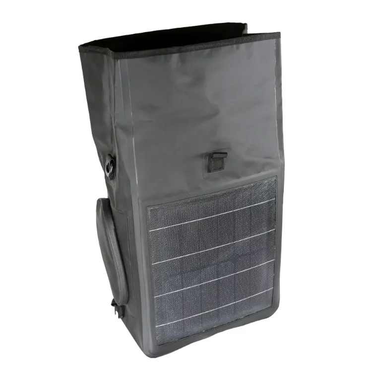 New Men's Bag Waterproof Nylon Solar Charging Backpack Travel Outdoor Sports Backpack Leisure Hiking Bag