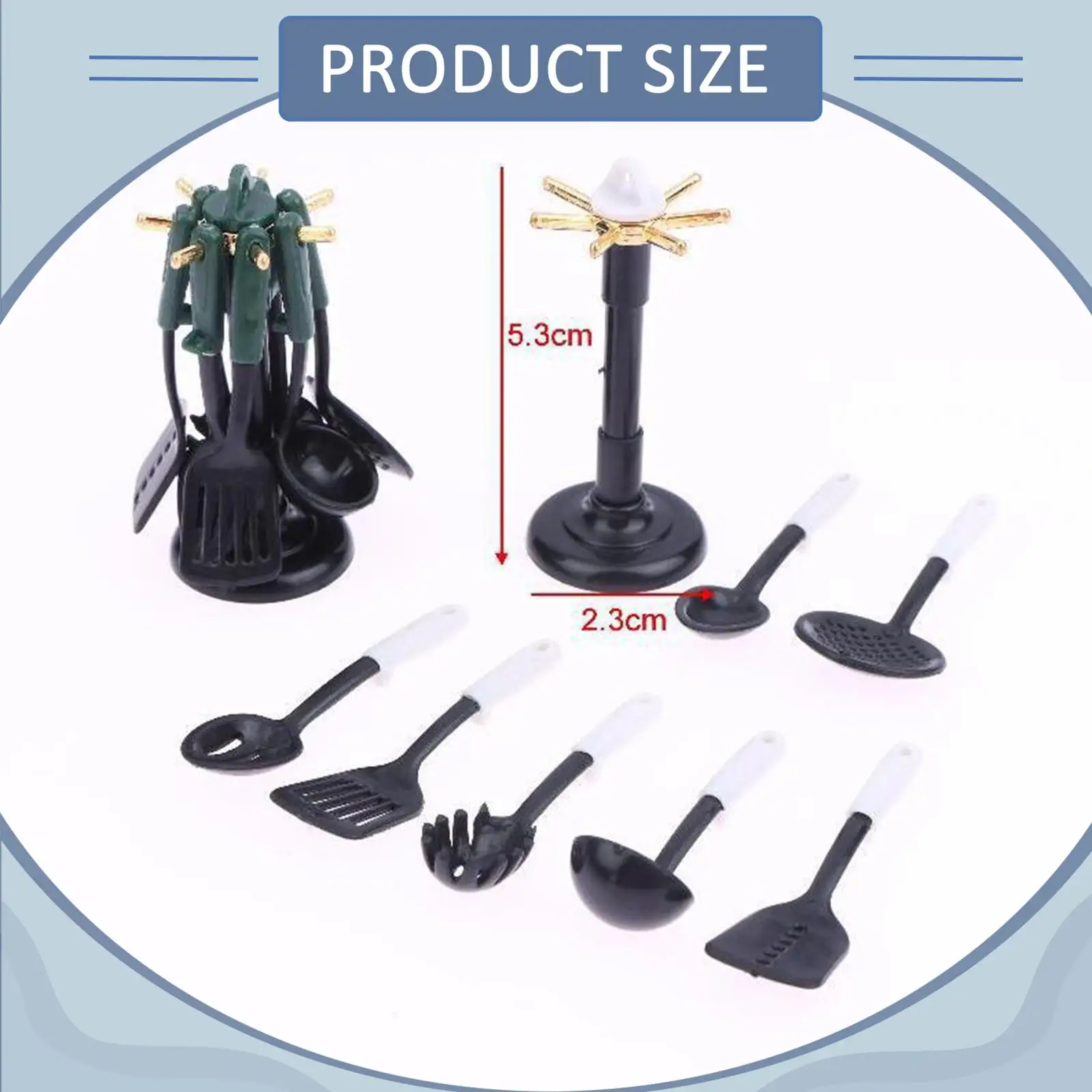 7-delige poppenhuis keuken kookgerei set speelgoed realistische keukengereedschap kit