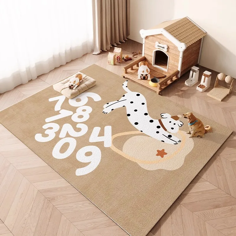 

Cat Dog Carpet Cartoon Cute Pet Mat PVC Waterproof Rug Leather Home Non Slip Wear-resistant Floor Mats Rugs for Kitchen Ковер 러그