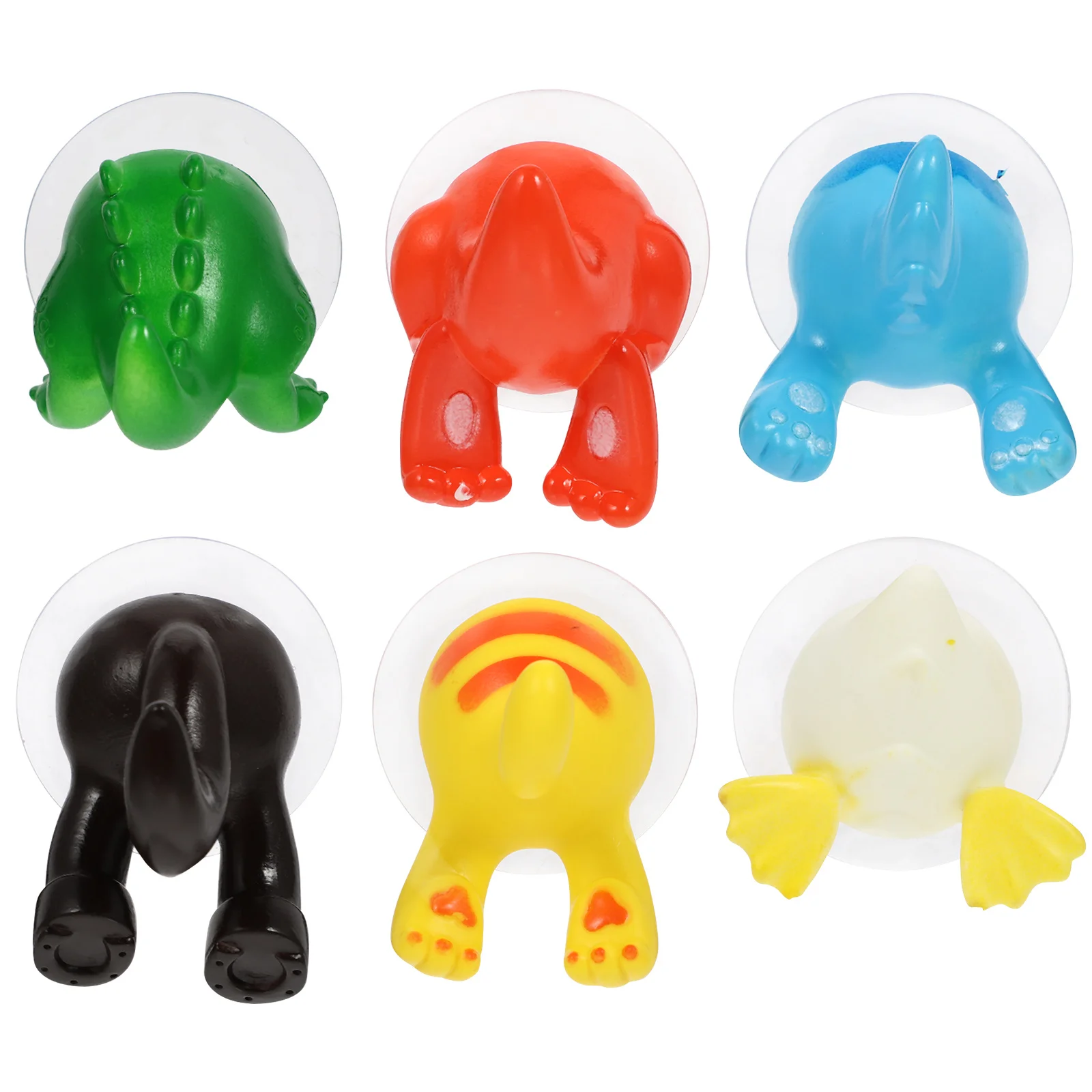 

6Pcs Animal Tail Suction Hooks Premium Plastic No Rust Design Strong Hold for Smooth Surfaces Kitchen Bathroom Home Use