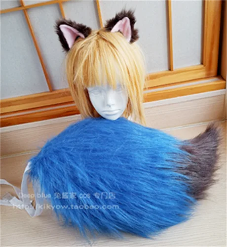 Anime BNA BRAND NEW ANIMAL Kagemori Michiru Cosplay Simulation Plush Cat Ears With Tail Claw Gloves Costume Prop Party Halloween