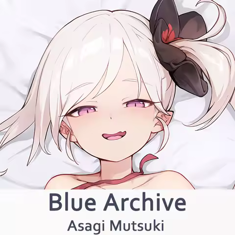 Blue Archive Asagi Mutsuki Dakimakura 2WAY Hugging Body Pillow Case Anime Pillow Cushion Cover Xmas Gifts