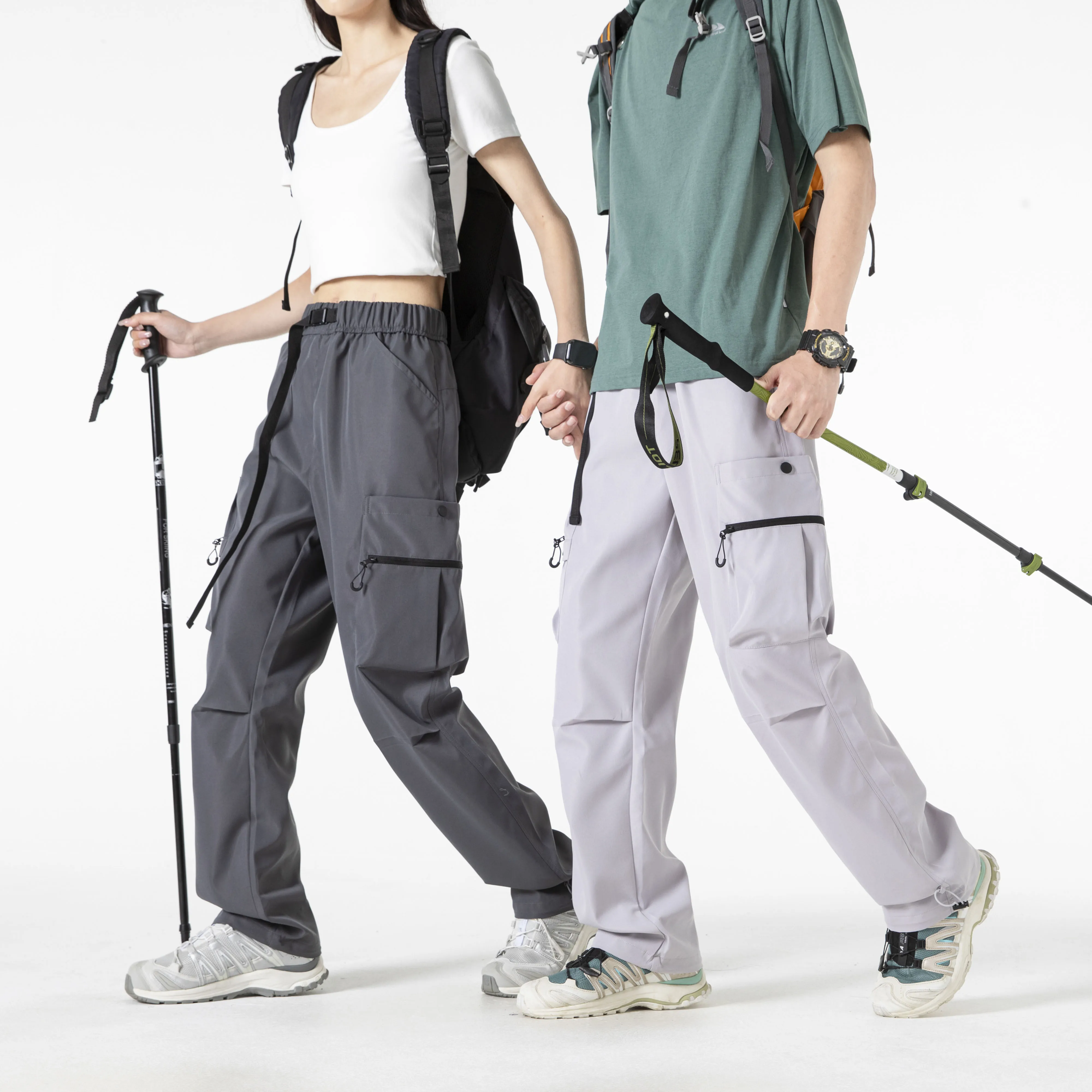 Autumn new outdoor functional work pants windproof waterproof thin breathable casual wide leg trousers