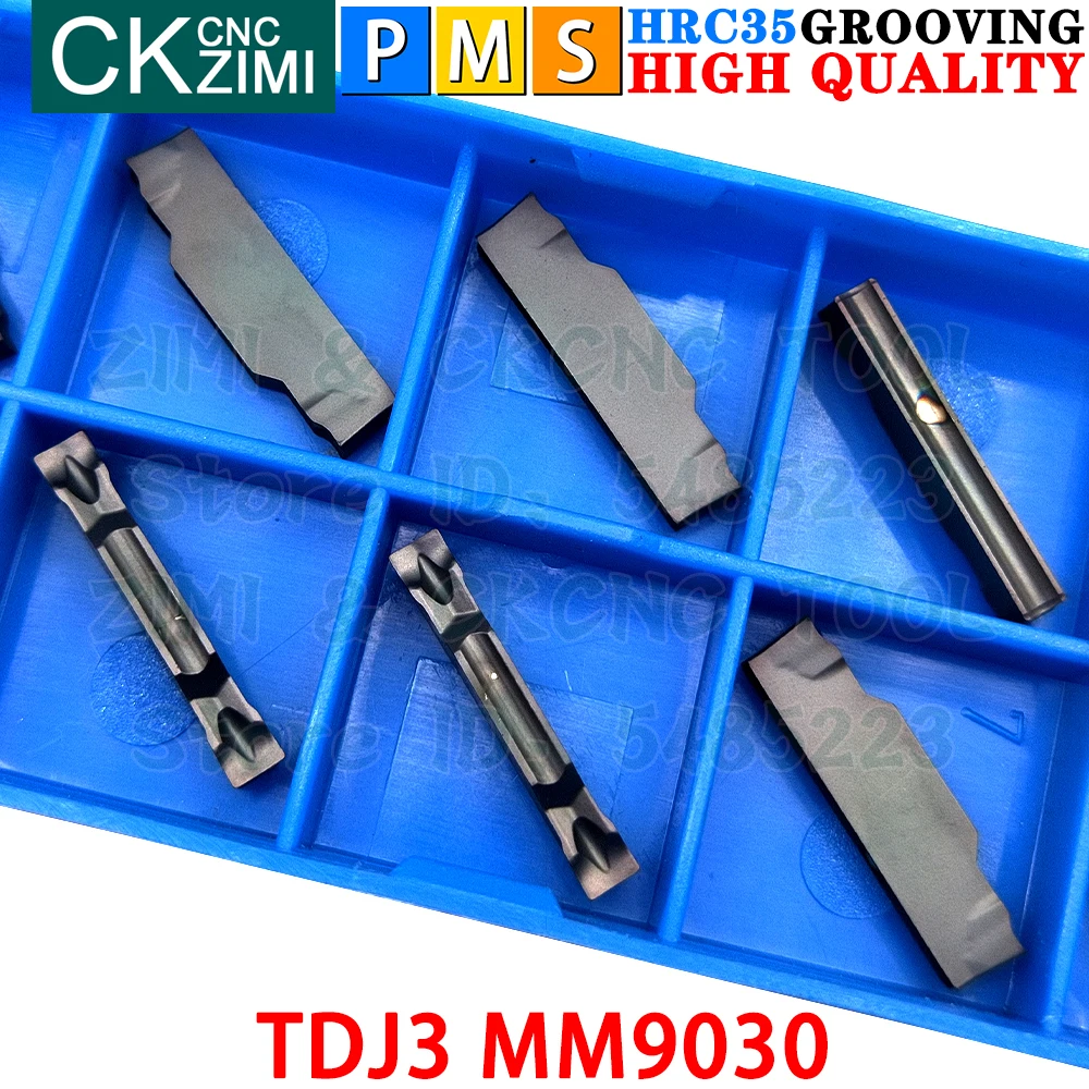 TDJ3 MM9030 TDJ 3 MM9030 เม็ดมีดคาร์ไบด์ละเอียดตัดร่องแทรกเครื่องมือ TTER TTEL CNC เครื่องกลึงโลหะเครื่องมือสำหรับสแตนเลส