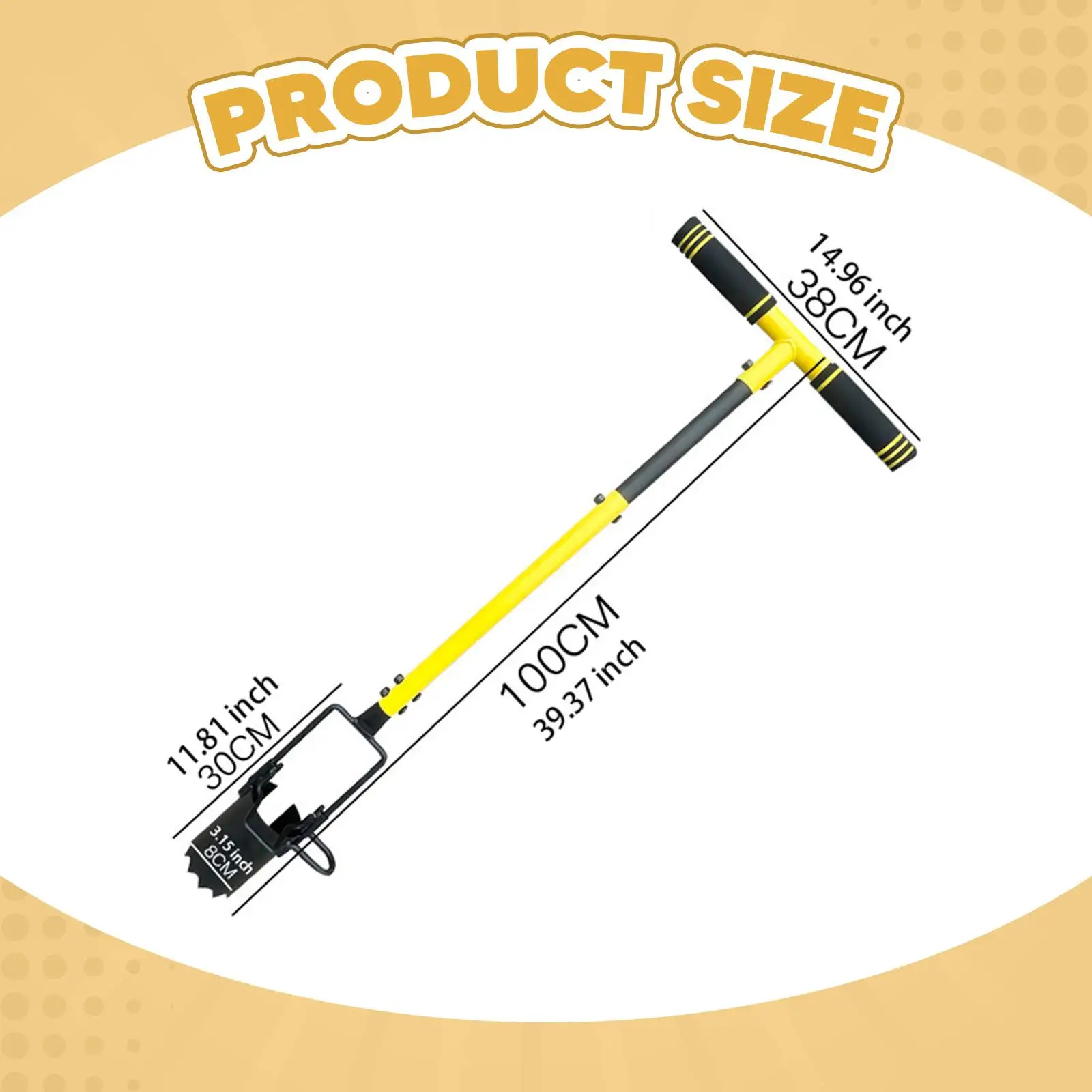 

Garden Bulb Planter Tool Depth Marker Long Handle Flower Transplanter for Bulb Planting Dahlias Patio Agricultural Daffodils
