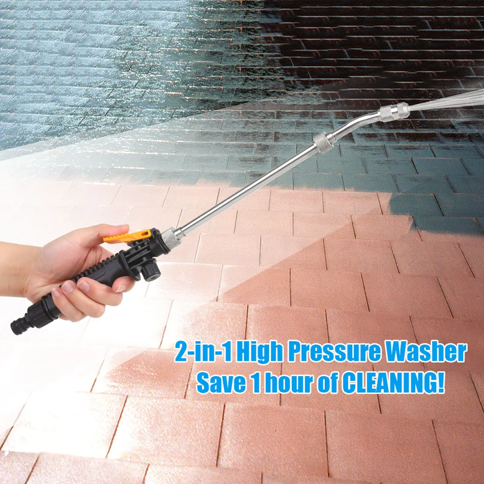 High Pressure Washer with Jet and Fan Nozzle