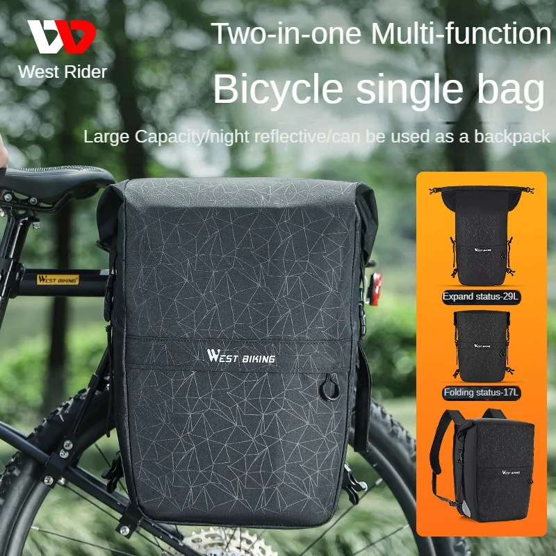 

West Rider Bicycle Bag Multifunctional Backpack Backpack Bicycle Shelf Bag Large Capacity Bag Handlebar Bag Bicyle Accessories