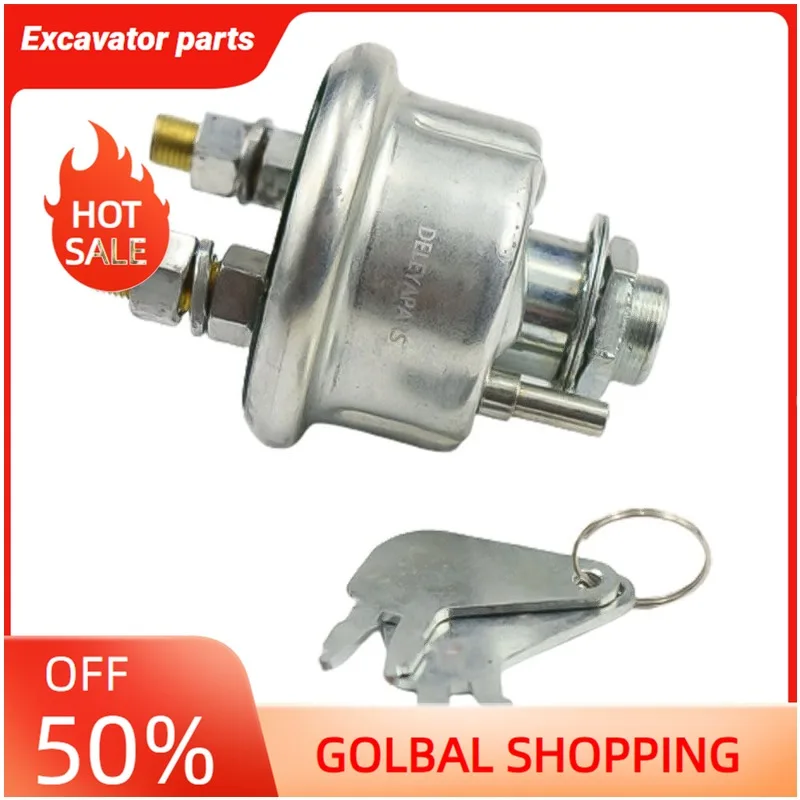 

DELEYAPARS 7N0718 7H7290 Главный выключатель стартера с аккумулятором и 2-позиционным 2-контактным 2-контактным 2 ключами для экскаваторов CAT