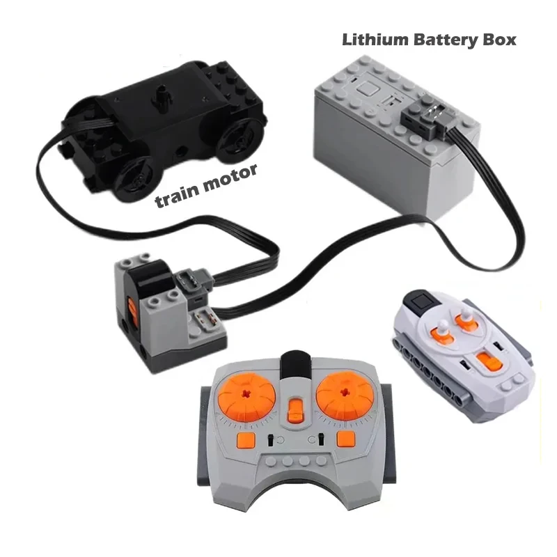 

Train Track Motor High-tech PF Blocks Parts Remote Control With Lithium Battery Power Functions DIY Moc Bricks Toys Accessories