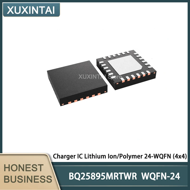 10Pcs/Lot New Original   BQ25895MRTWR BQ25895  Charger IC Lithium Ion/Polymer 24-WQFN (4x4)