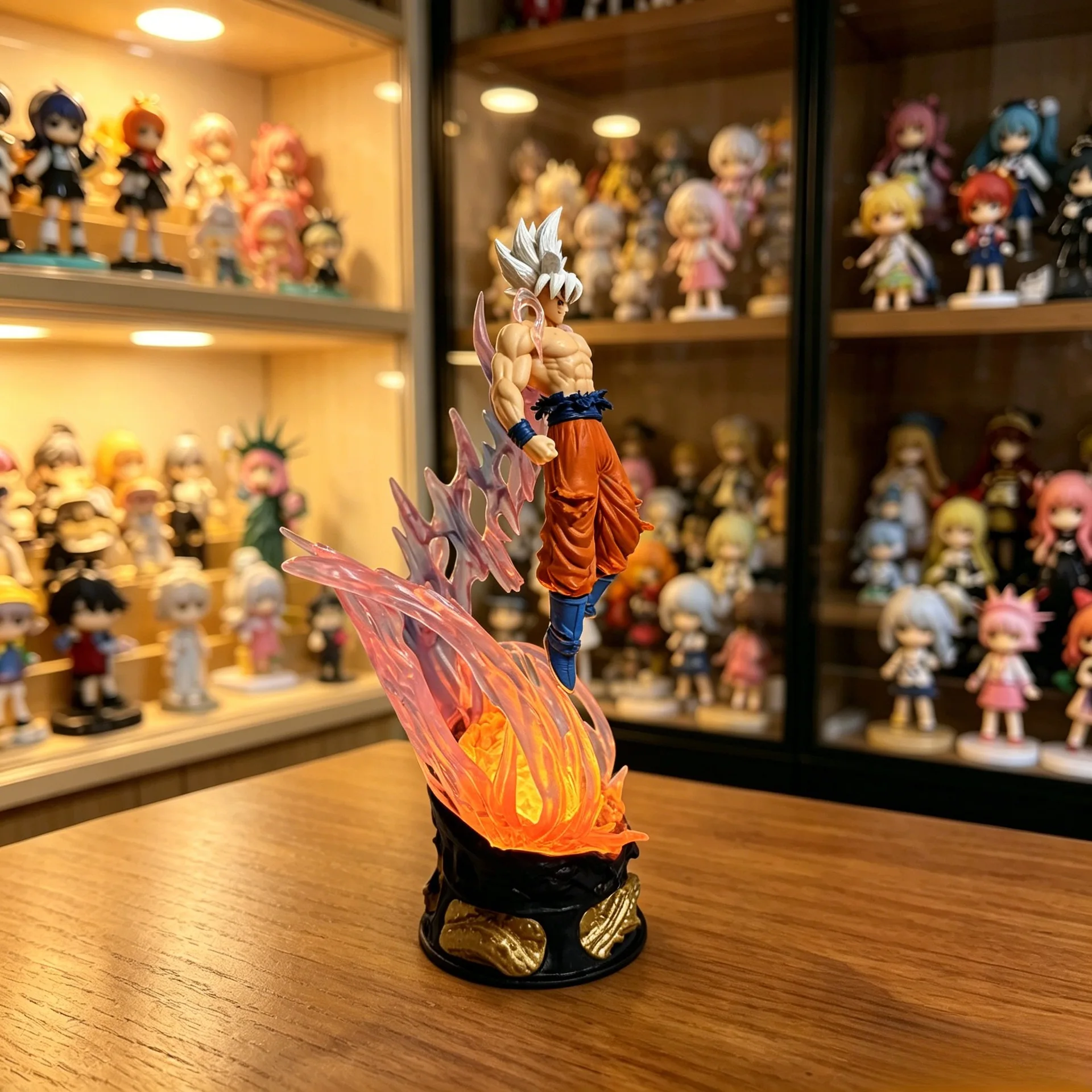 Authentic Japanese Anime Warrior Pvc Abs Figure Small Size Desktop Ornament Model Home Table Decor Collectible Statue For Adult view 3