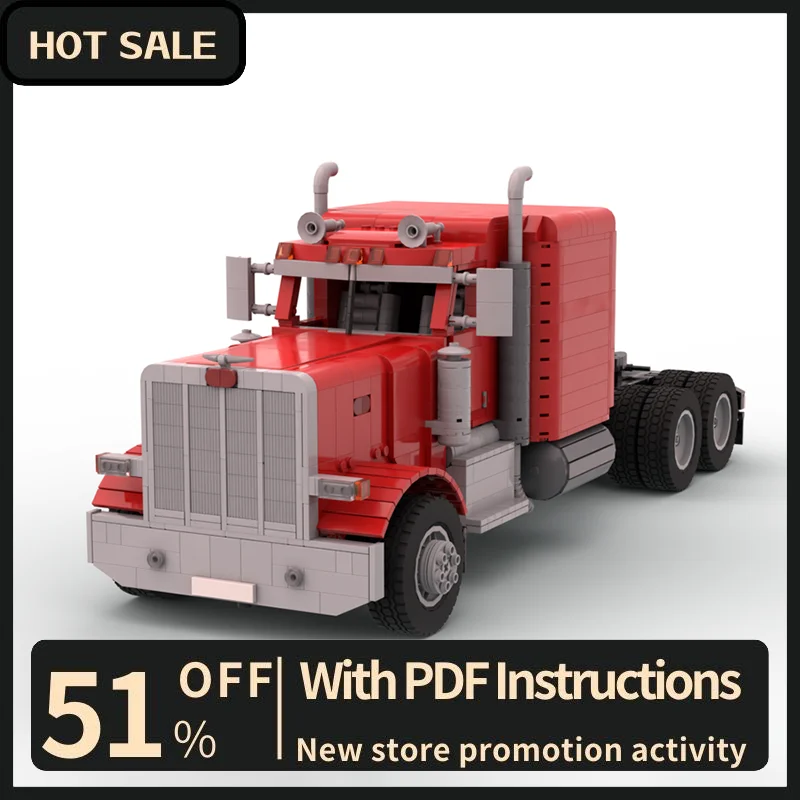 New Hot Selling Engineering Series Moc Modular Peterbilt 389 Truck Model Building Blocks Diy Creative Ideas Kidtoy Birthday Gift