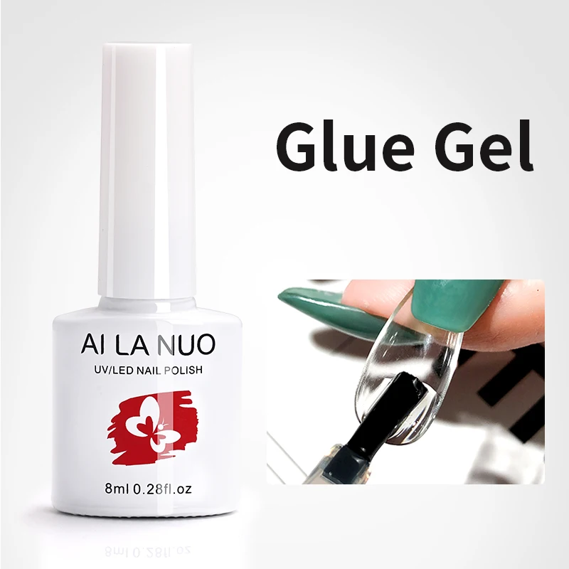 Capa Base de goma para uñas, 8ml, sin necesidad de limpiar, capa superior de piel mate, esmalte de Gel de imprimación de cristal, pegamento UV, accesorios para uñas