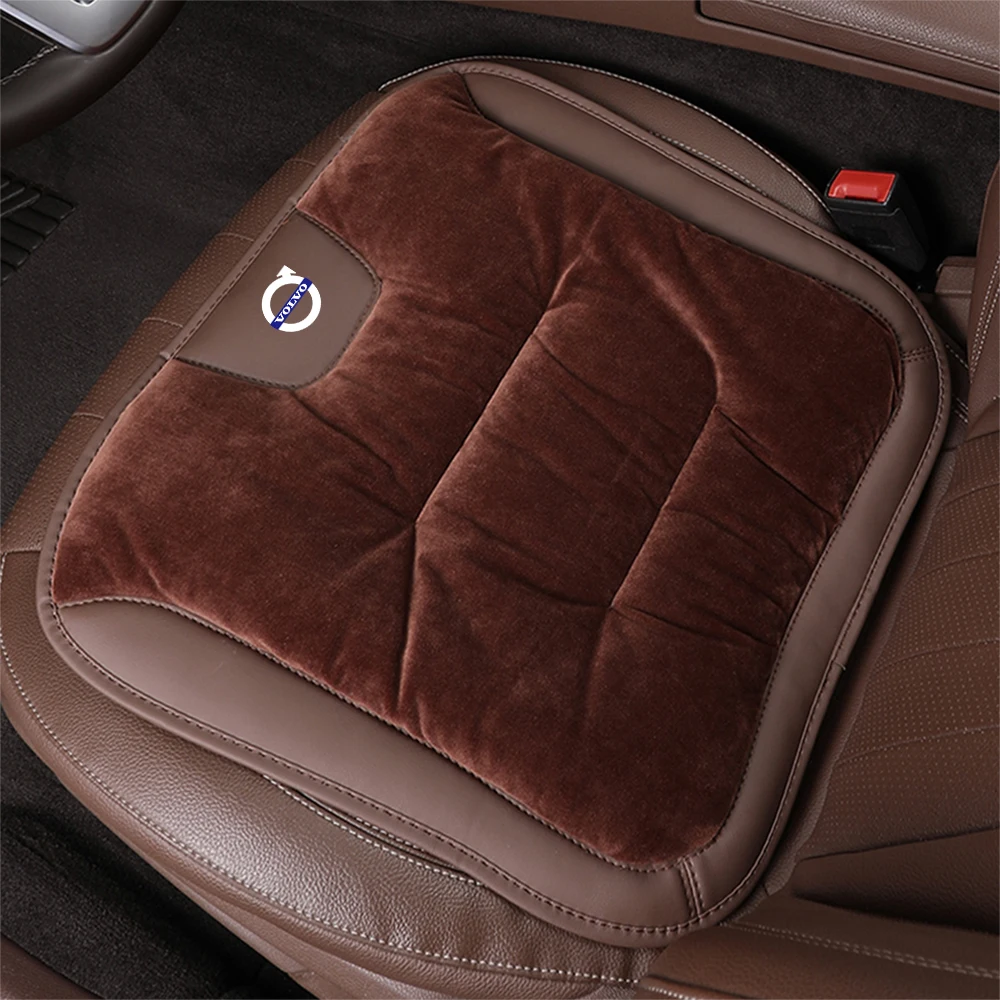 

Car Front Cushion Seat Covers Flannel Soft Breathable Anti Slip Seats Pads Car Styling For Volvo Rdesign AWD C30 C70 S40 S60 S70