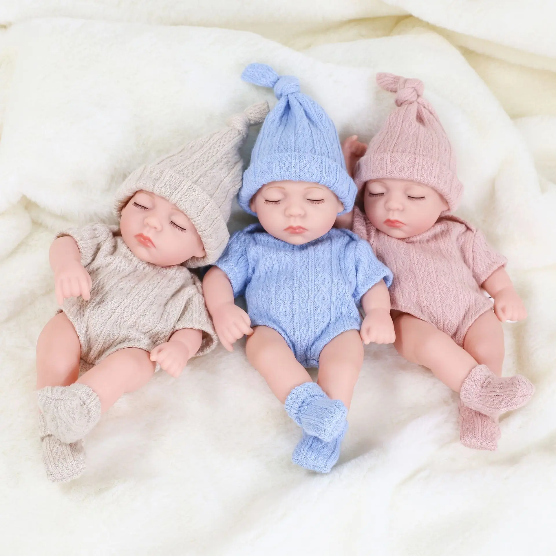 20CM Soft and Full Body Silicone Reborn Toddler Doll lifelike Newborn Doll Beautiful Doll Toys for Girls 20cm Baby Reborn Dolls