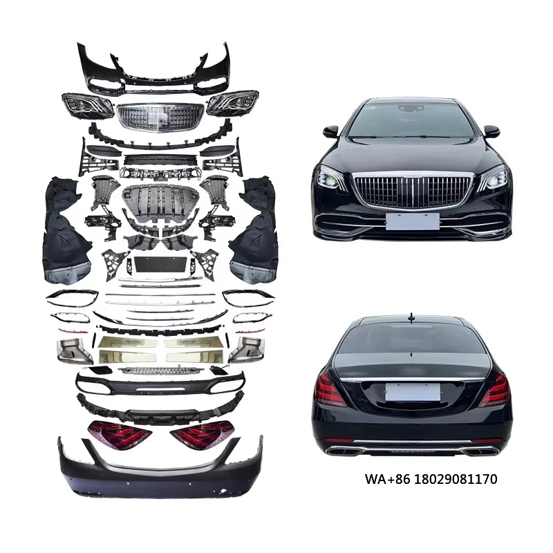 

Car Modification Front Bumper Headlights Rear Bumper Taillights for 2013-2018 W222 Upgrade S680 Car Bodykit