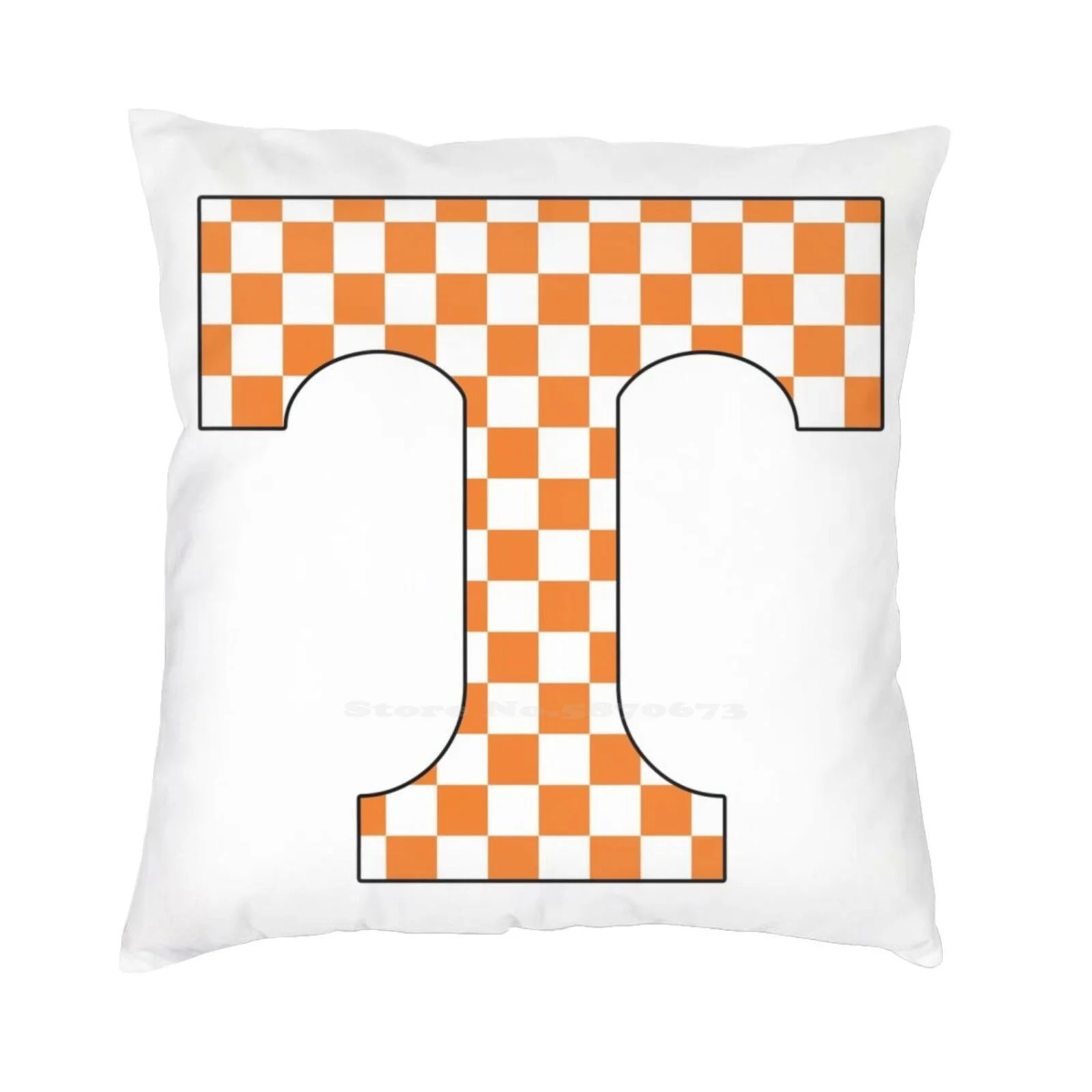 

Tennessee Power T T-Shirt Cotton Tshirt Tennessee Tn Power T Checkerboard Orange White Black Logo University Football