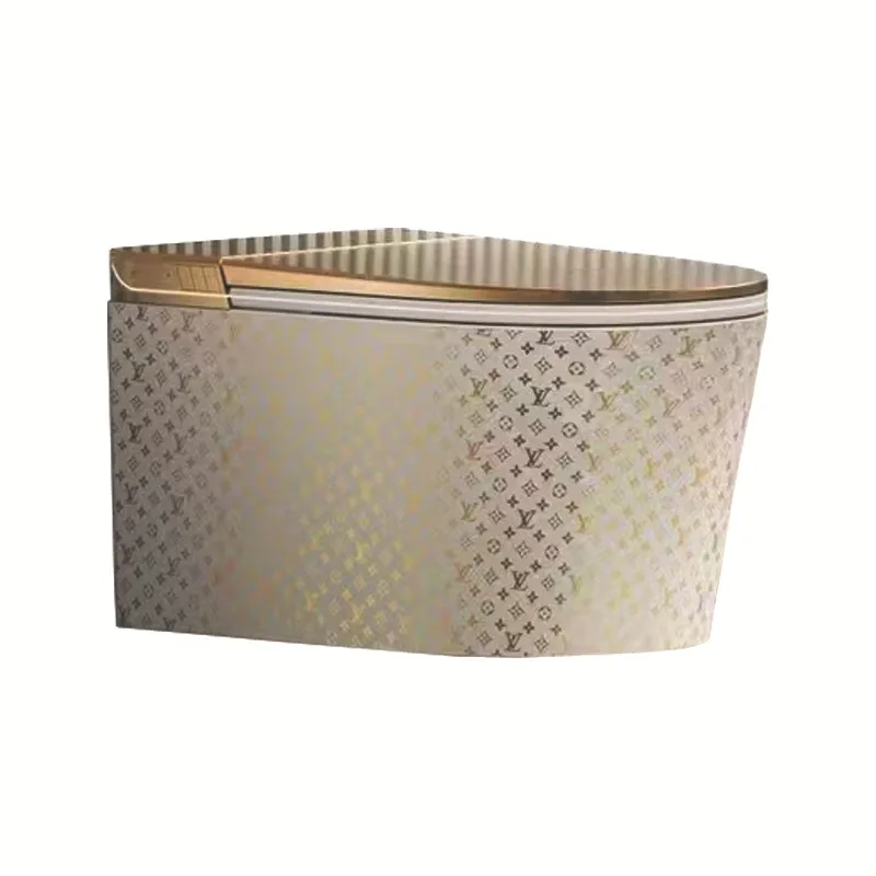 Patrón de oro tiran local colgante inodoro inteligente colgante de pared multifunción