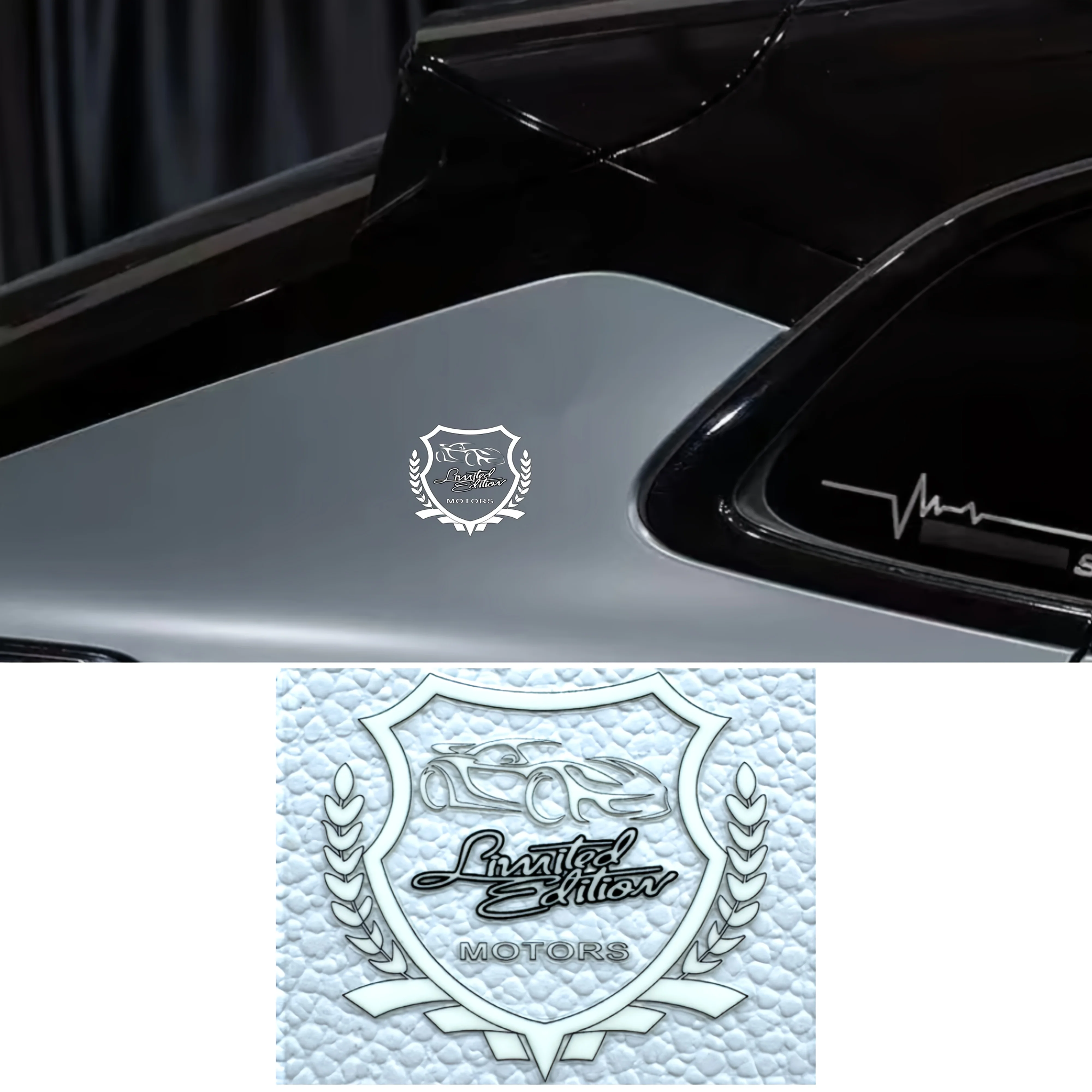 قطعتان من ملصقات السيارات ذات الإصدار المحدود لشارة المحركات والدراجات النارية، ملصق أنيق للسيارات الخارجية، ملصق شعار السيارة المميز