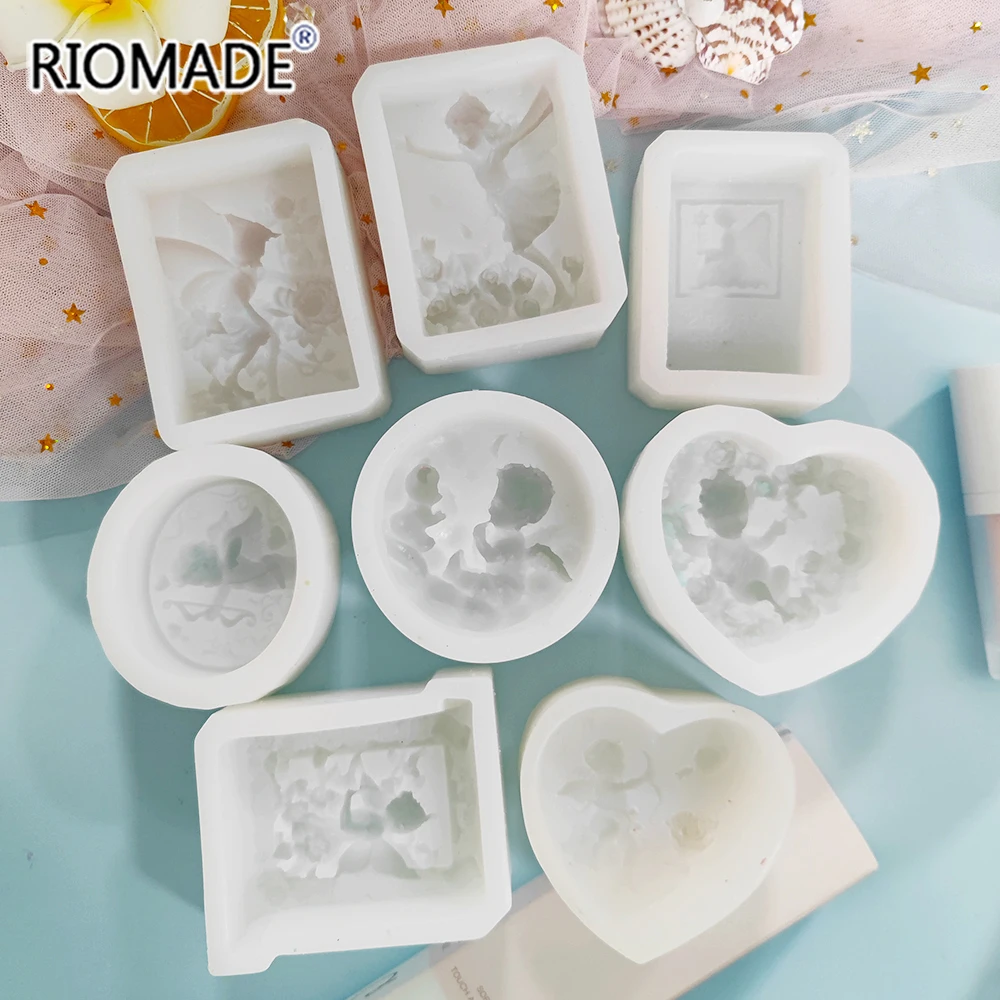 Fairy Angel Silicone Soap Molds DIY Handmade Making Resin Clay Candle Mould Fondant Cake Chocolate Kitchen Baking Bakeware