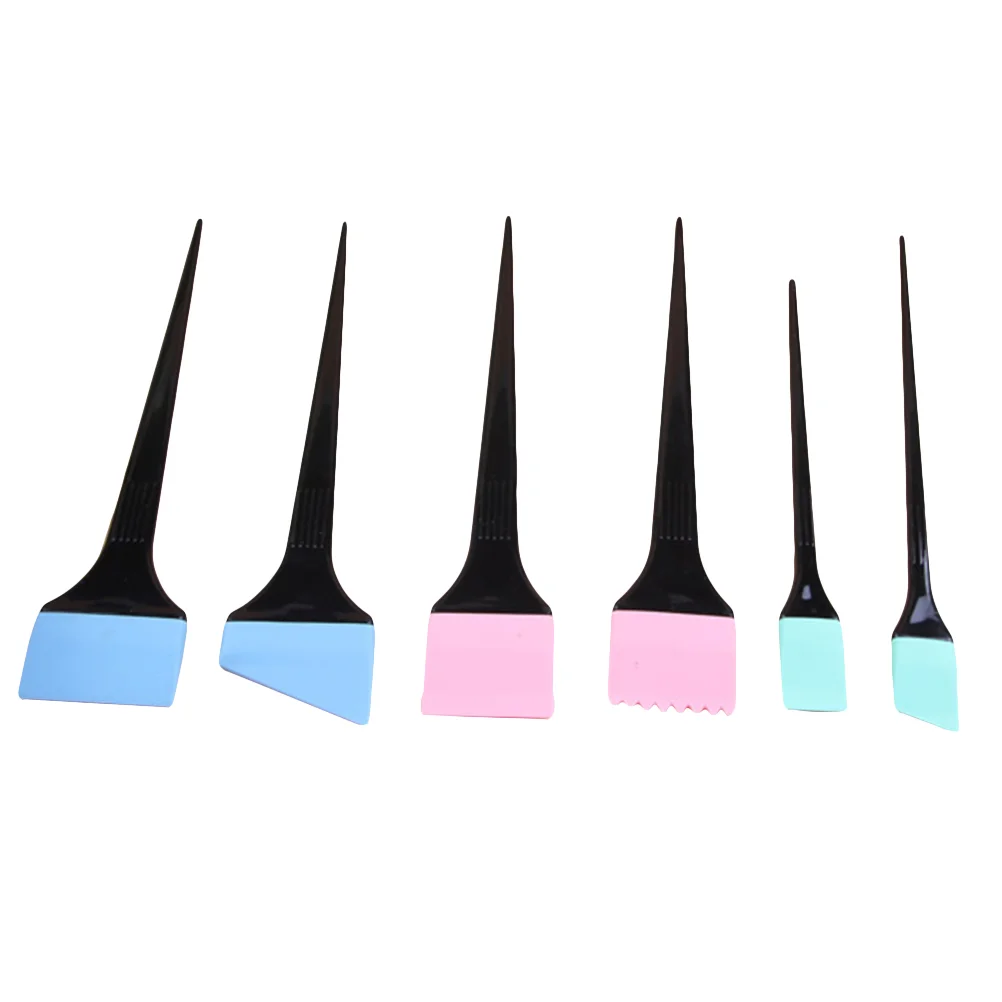 

Silicone Hair Dyeing Brush Tool Hair Coloring Brush Highlights Color Mixing Stirrer Kit for Hair Salon (Black) (Random Style)