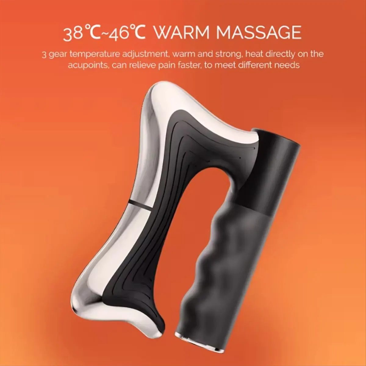 A88M New Electric Heating Fascia Knife Muscle Relaxation LCD Vibration Massager Warm Body Lifting Blade Comb Massage Tool